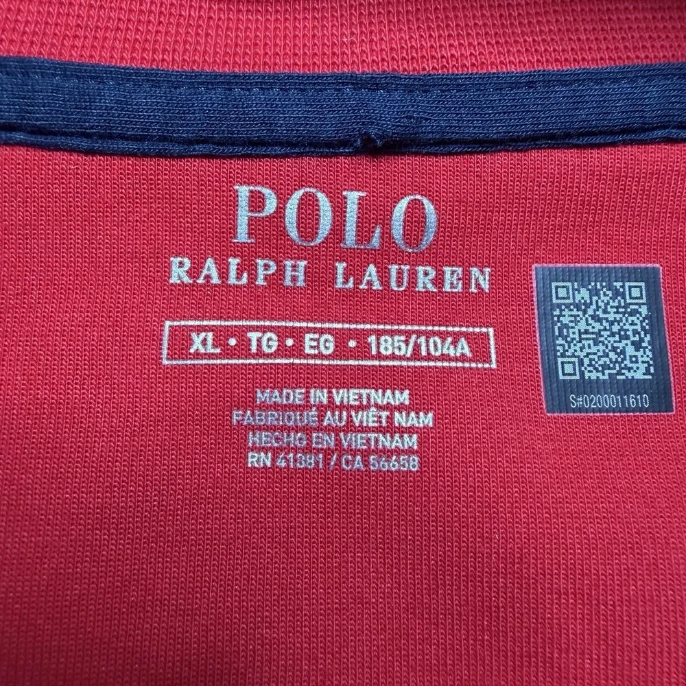 Polo Ralph Lauren Double Knit‎ Mockneck 1/4 Snap XL Red Pullover (A0132)